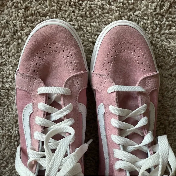 Vans Women's Pink High-Top Sneakers - Picture 6 of 7
